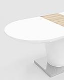 Стол Stool Group обеденный белый Мулен, столешница раскладная, размеры 160 (220)* 90 см, фото 7