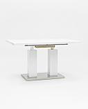 Стол Stool Group Сиэтл раскладной 140-180*90 глянцевый белый, фото 2