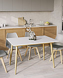 Стол Stool Group обеденный Стокгольм белый 120* 80 см, дополнительно раскладывается до 160 см., фото 3