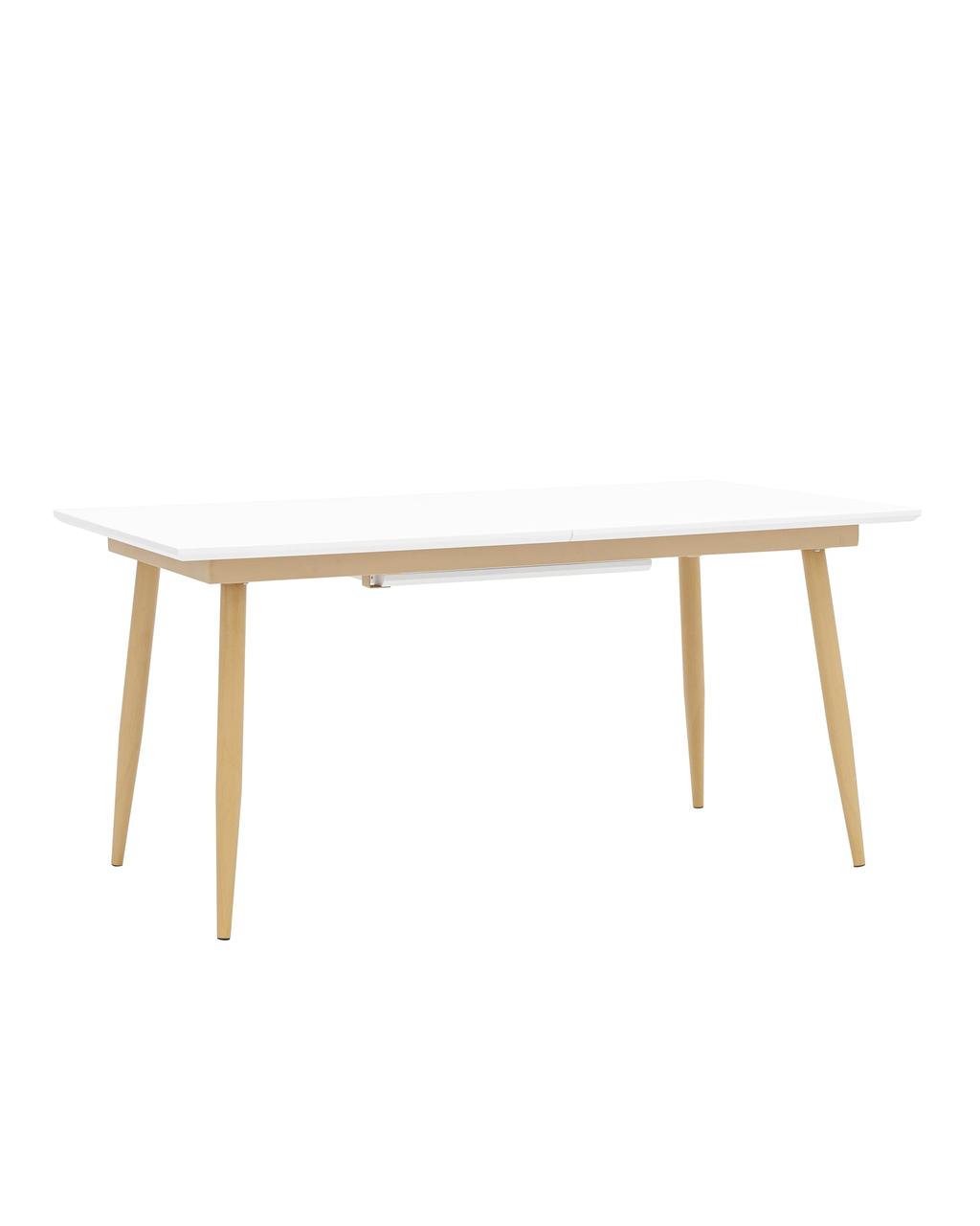 Стол Stool Group обеденный Стокгольм раскладной белый, размеры столешницы 160 (220)*90 см