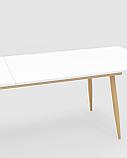 Стол Stool Group обеденный Стокгольм раскладной белый, размеры столешницы 160 (220)*90 см, фото 6