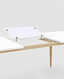 Стол Stool Group обеденный Стокгольм раскладной белый, размеры столешницы 160 (220)*90 см, фото 7