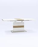 Стол Stool Group обеденный Тампа раскладной 160-200*90 глянцевый белый, фото 4