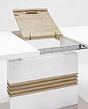 Стол Stool Group обеденный Тампа раскладной 160-200*90 глянцевый белый, фото 6