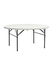 Стол Stool Group складной круглый 150 см диаметр, белая столешница