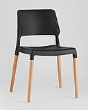 Стул Stool Group BISTRO черный, массив бука, матовый пластик, фото 2