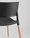 Стул Stool Group BISTRO черный, массив бука, матовый пластик, фото 9