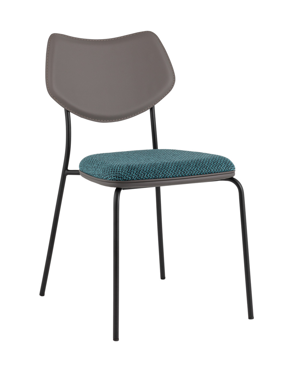 Стул Stool Group Casey темно-бирюзовый с серой экокожей