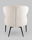 Кресло Stool Group лаунж Royal Stripes велюр молочный, фото 9