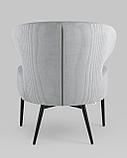 Кресло Stool Group лаунж Royal Stripes велюр серый, фото 9
