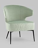 Кресло Stool Group лаунж Royal Stripes велюр фисташковый, фото 2