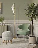 Кресло Stool Group лаунж Royal Stripes велюр фисташковый, фото 3