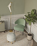 Кресло Stool Group лаунж Royal Stripes велюр фисташковый, фото 4