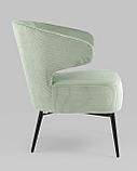 Кресло Stool Group лаунж Royal Stripes велюр фисташковый, фото 7