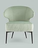 Кресло Stool Group лаунж Royal Stripes велюр фисташковый, фото 8