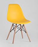 Стул Stool Group DSW желтый, литой полипропилен, стальной каркас, массив бука, фото 2