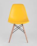 Стул Stool Group DSW желтый, литой полипропилен, стальной каркас, массив бука, фото 5