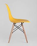 Стул Stool Group DSW желтый, литой полипропилен, стальной каркас, массив бука, фото 6