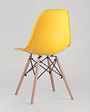 Стул Stool Group DSW желтый, литой полипропилен, стальной каркас, массив бука, фото 7