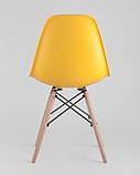 Стул Stool Group DSW желтый, литой полипропилен, стальной каркас, массив бука, фото 8