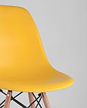 Стул Stool Group DSW желтый, литой полипропилен, стальной каркас, массив бука, фото 10
