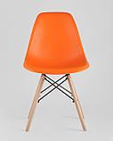 Стул Stool Group DSW оранжевый, литой полипропилен, стальной каркас, массив бука, фото 6