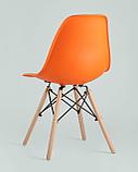 Стул Stool Group DSW оранжевый, литой полипропилен, стальной каркас, массив бука, фото 8