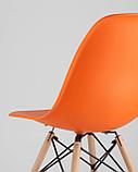 Стул Stool Group DSW оранжевый, литой полипропилен, стальной каркас, массив бука, фото 9