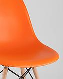 Стул Stool Group DSW оранжевый, литой полипропилен, стальной каркас, массив бука, фото 10