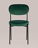 Стул Stool Group для кухни Бриф NEW велюр зеленый ножки черные металл, фото 6