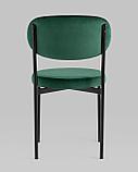 Стул Stool Group для кухни Бриф NEW велюр зеленый ножки черные металл, фото 7