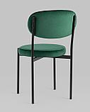 Стул Stool Group для кухни Бриф NEW велюр зеленый ножки черные металл, фото 8