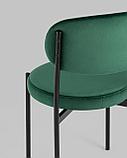 Стул Stool Group для кухни Бриф NEW велюр зеленый ножки черные металл, фото 9