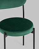 Стул Stool Group для кухни Бриф NEW велюр зеленый ножки черные металл, фото 10