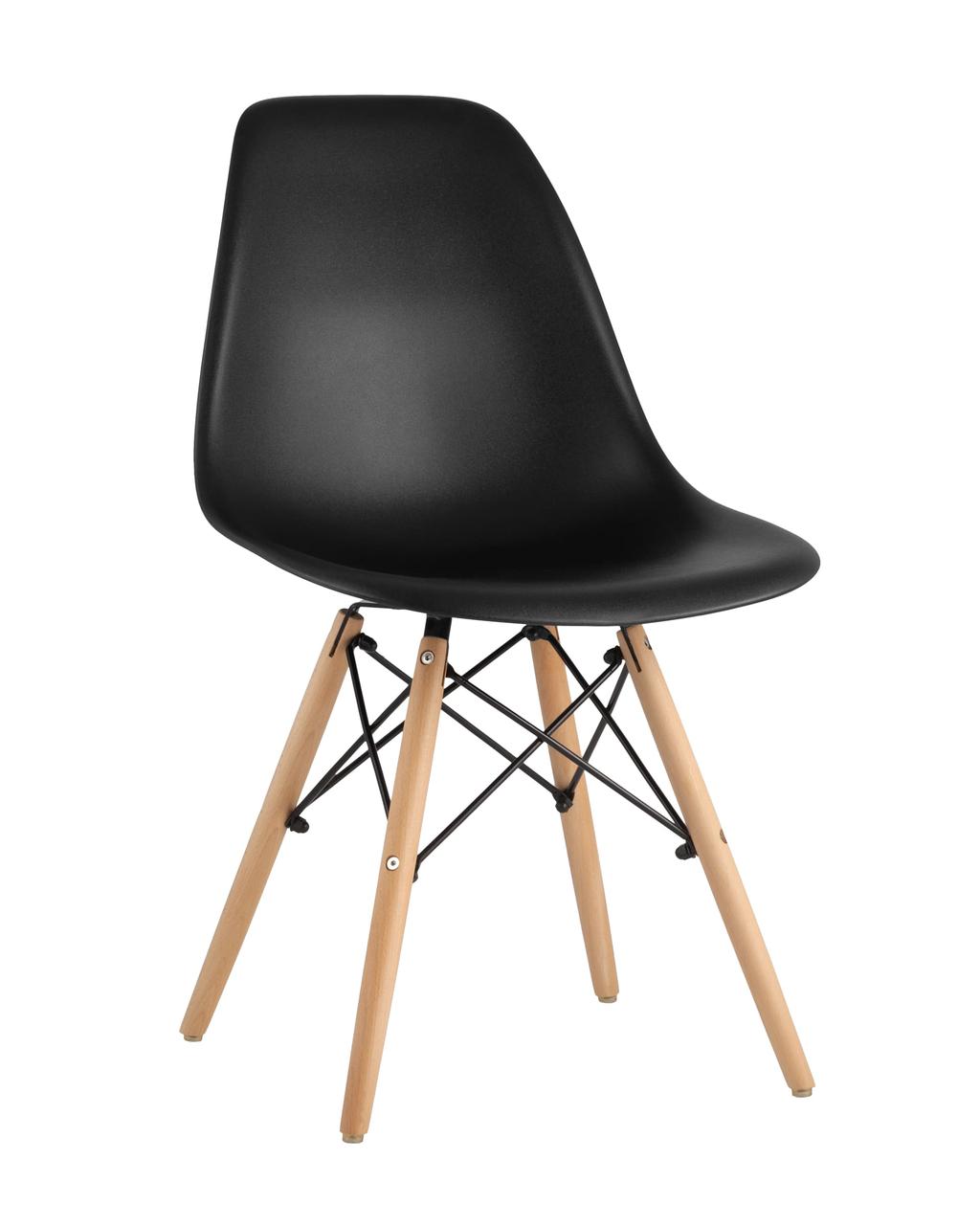 Стул Stool Group DSW черный, литой полипропилен, стальной каркас, массив бука