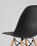 Стул Stool Group DSW черный, литой полипропилен, стальной каркас, массив бука, фото 9