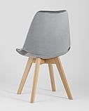 Стул Stool Group обеденный FRANKFURT обивка велюр ножки массив бука цвет серый, фото 10