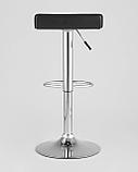 Стул барный Stool Group Хай-Тек черный обивка экокожа, хромированная ножка, газ-лифт, фото 7