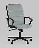 Компьютерное кресло TopChairs TopChairs ST-TRACER серо-голубой крестовина металлическая разборная, фото 2