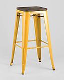 Стул барный Stool Group Tolix WOOD желтый, металл с порошковым покрытием, дерево, металл, фото 2
