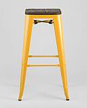 Стул барный Stool Group Tolix WOOD желтый, металл с порошковым покрытием, дерево, металл, фото 3