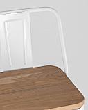 Стул барный Stool Group Tolix WOOD со спинкой белый глянцевый, металл, дерево, фото 9