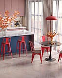 Стул барный Stool Group Tolix WOOD со спинкой красный глянцевый, металл, дерево, фото 4