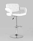 Стул барный Stool Group Бентли белый PU-кожа, дугообразные подлокотники, фото 2