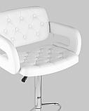 Стул барный Stool Group Бентли белый PU-кожа, дугообразные подлокотники, фото 8