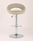 Стул барный Stool Group Купер бежевый кожаное сиденье, газлифт, фото 4