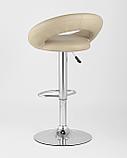 Стул барный Stool Group Купер бежевый кожаное сиденье, газлифт, фото 6