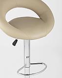 Стул барный Stool Group Купер бежевый кожаное сиденье, газлифт, фото 8
