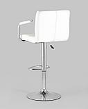 Стул барный Stool Group Малави белый, газ-лифт, обивка из искусственной кожи, фото 6