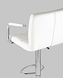 Стул барный Stool Group Малави белый, газ-лифт, обивка из искусственной кожи, фото 7